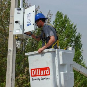Dillard Door Installing Security Camera